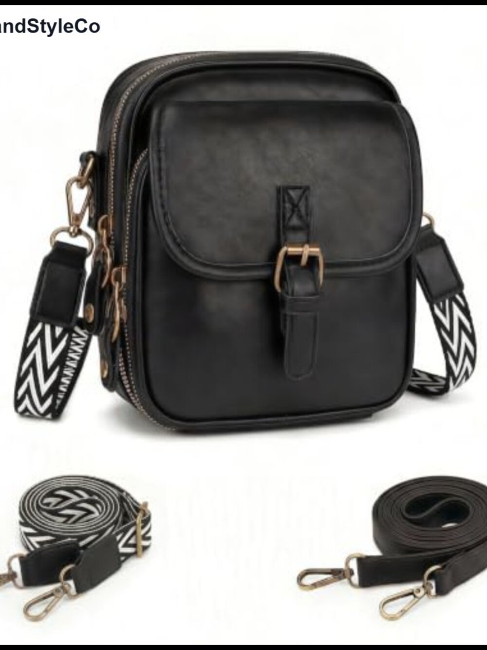 Medium Vegan Leather Crossbody Bag with RFID Blocking